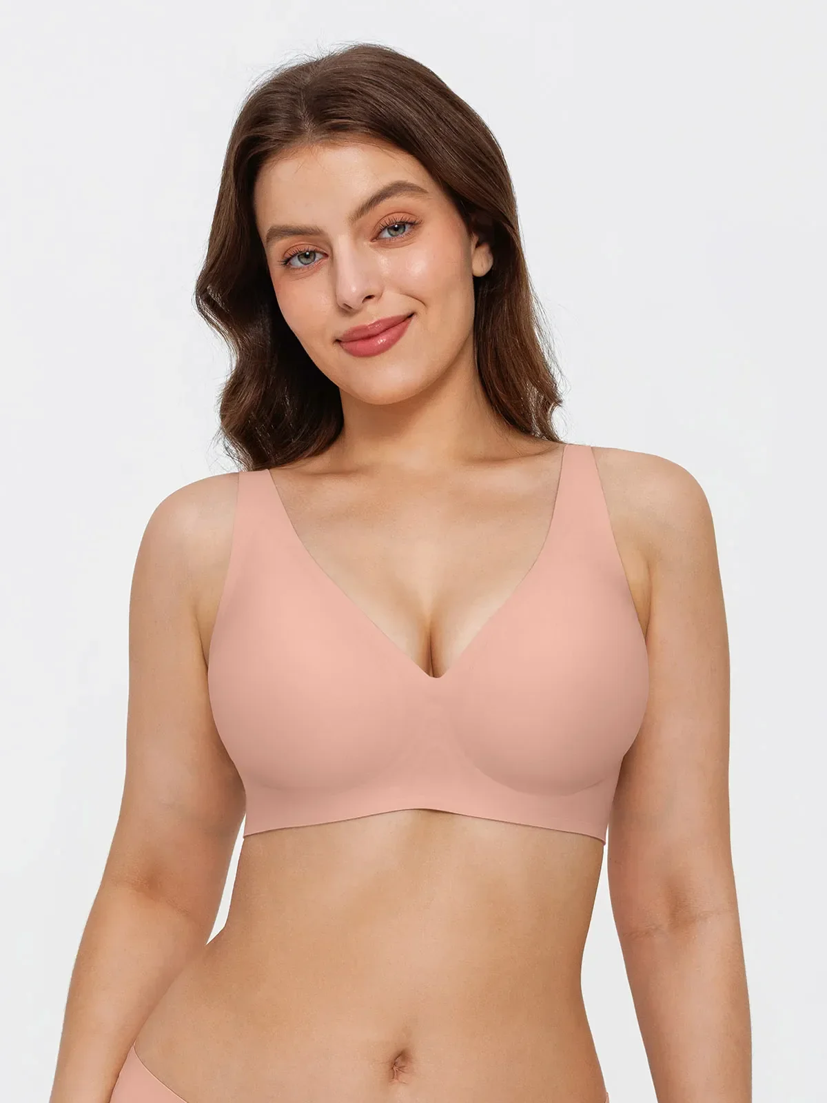 Seamless Wireless Jelly Leopard Contour Minimizer Support Bra