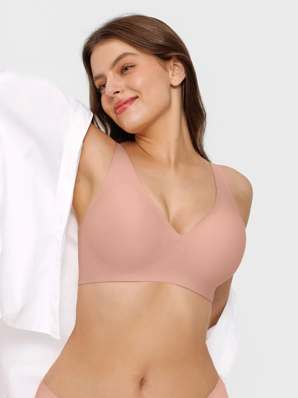 Seamless Wireless Jelly Leopard Contour Minimizer Support Bra
