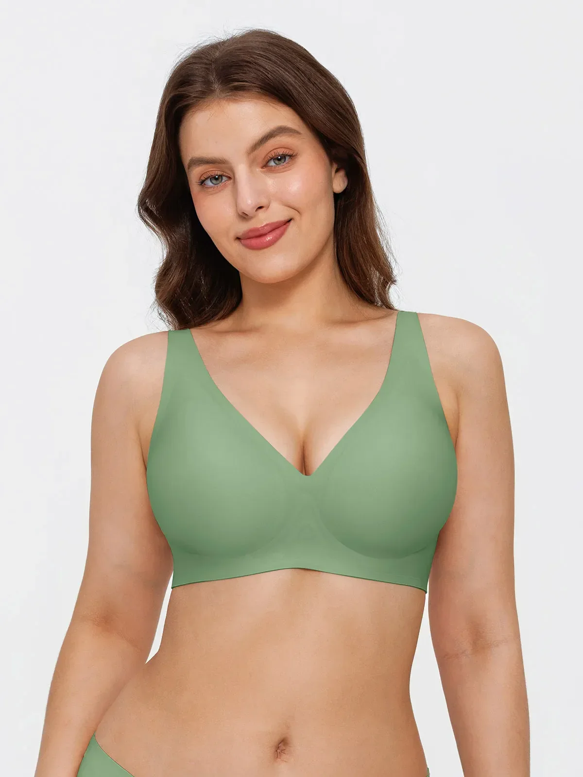 Seamless Wireless Jelly Leopard Contour Minimizer Support Bra