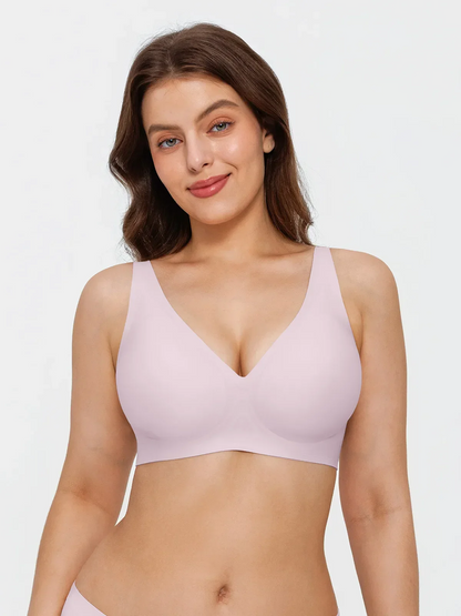 Seamless Wireless Jelly Leopard Contour Minimizer Support Bra