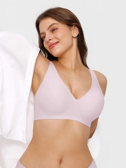 Seamless Wireless Jelly Leopard Contour Minimizer Support Bra