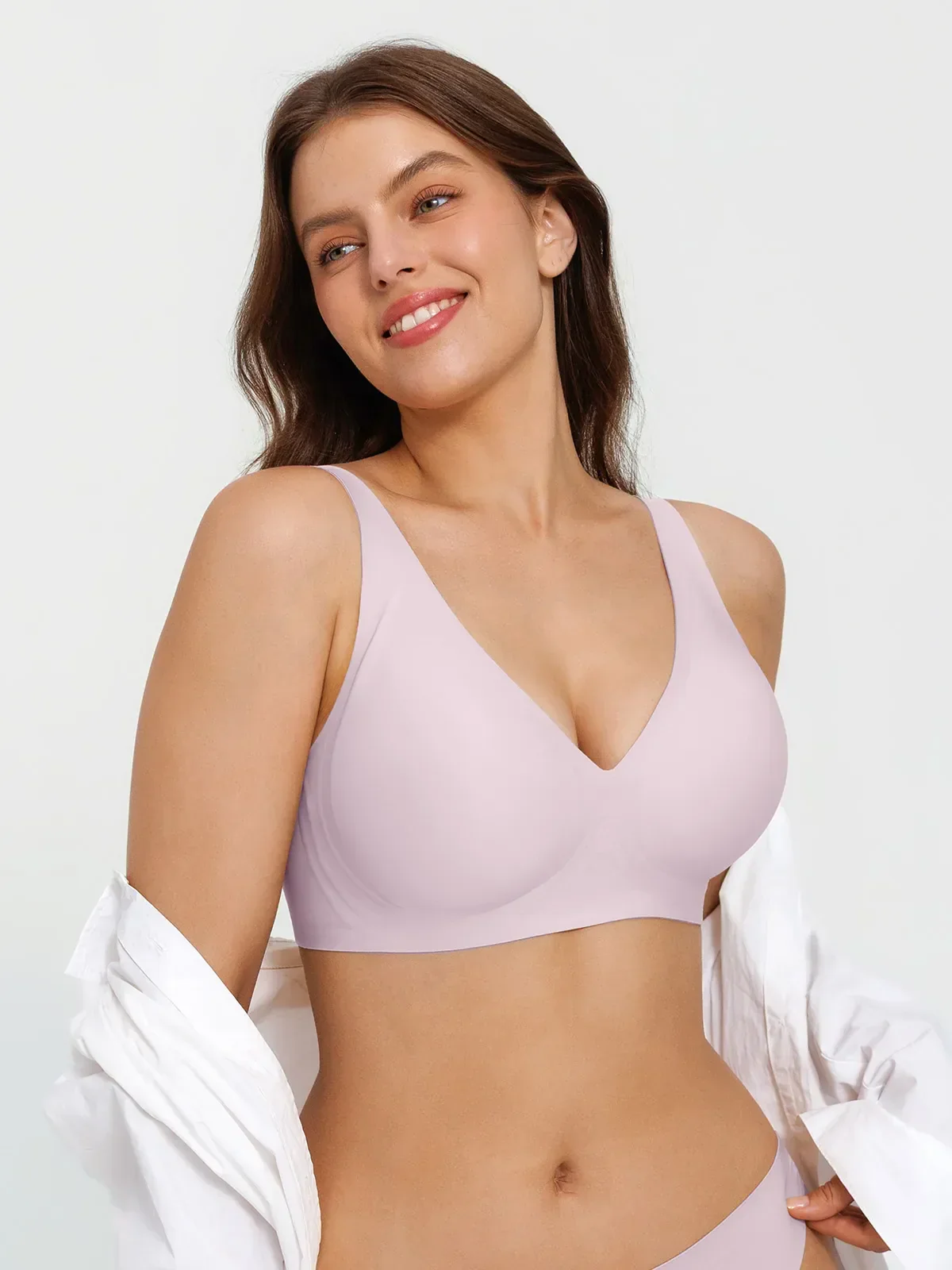 Seamless Wireless Jelly Leopard Contour Minimizer Support Bra