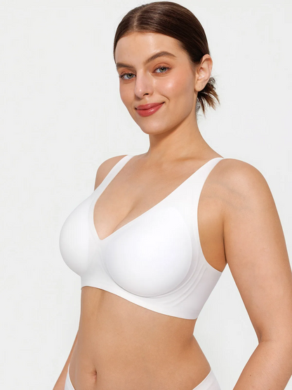 Seamless Wireless Jelly Leopard Contour Minimizer Support Bra