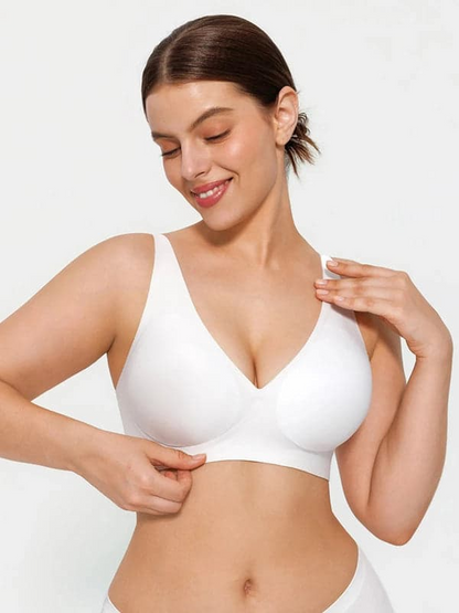 Seamless Wireless Jelly Leopard Contour Minimizer Support Bra