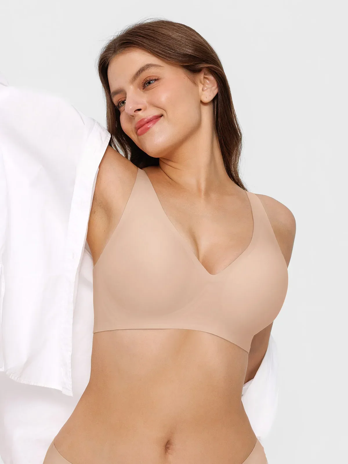 Seamless Wireless Jelly Leopard Contour Minimizer Support Bra