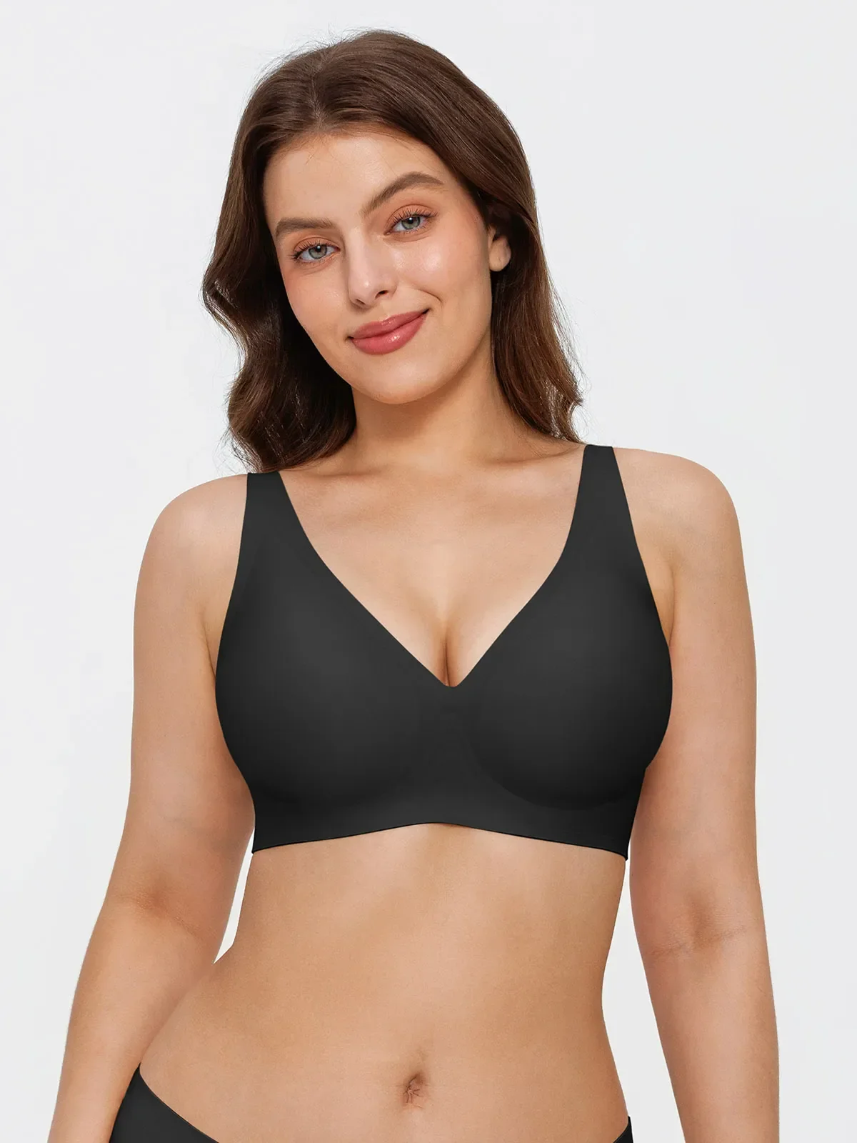 Seamless Wireless Jelly Leopard Contour Minimizer Support Bra