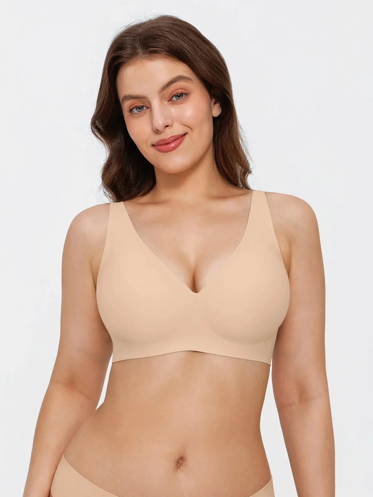 Seamless Wireless Jelly Leopard Contour Minimizer Support Bra
